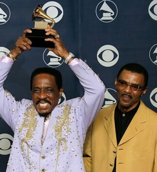 Ike Turner Jr. with his father.